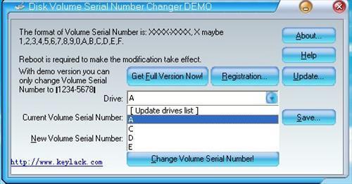 Hard Disk Serial Number Changer