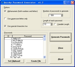 Quicky Password Generator