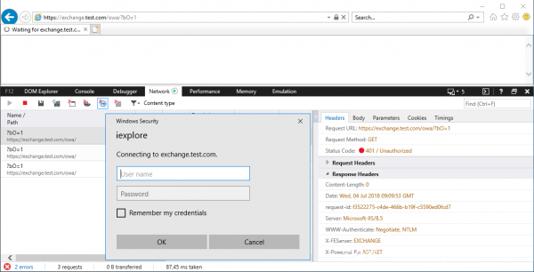 NTLM Prompt when no Credentials are Injected into Memory