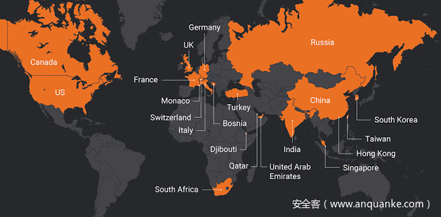 图19:受害者的地理分布 图19:受害者的地理分布