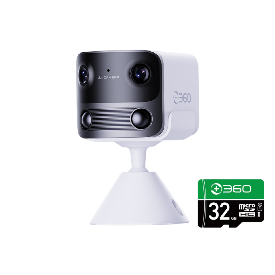 360电池摄像机BC60(4G双目版)+32G+不限流量